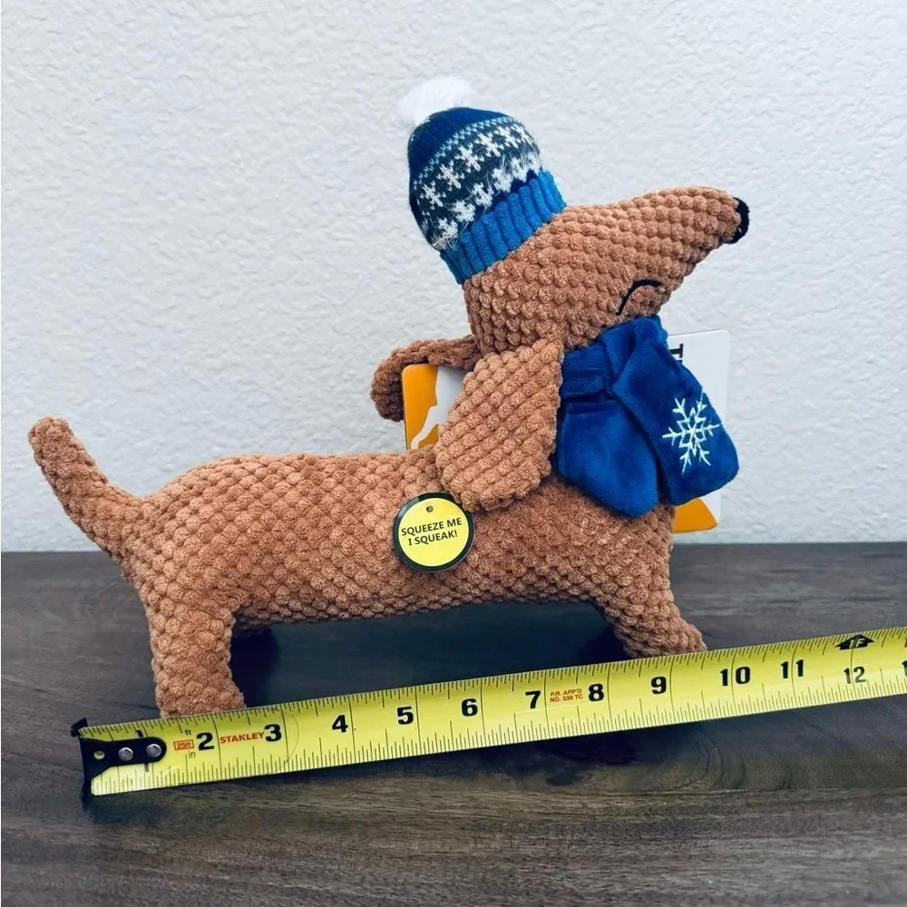 Dachshund Dog Winter Holiday Snowflake Pet Squeaky Toy